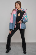 Оптом Горнолыжная куртка женская зимняя розового цвета 2337R в Казани, фото 17