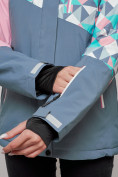 Оптом Горнолыжная куртка женская зимняя розового цвета 2337R в Казани, фото 4