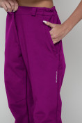 Оптом Брюки спортивные софтшелл MTFORCE женские темно-фиолетового цвета 2358TF, фото 7