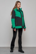 Оптом Горнолыжная куртка женская зимняя большого размера зеленого цвета 23661Z в Екатеринбурге, фото 15