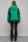 Оптом Горнолыжная куртка женская зимняя большого размера зеленого цвета 23661Z в Казани, фото 16