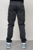 Оптом Джинсы карго мужские с накладными карманами темно-серого цвета 2401TC, фото 8