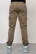 Оптом Джинсы карго мужские с накладными карманами бежевого цвета 2404B, фото 8
