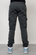 Оптом Джинсы карго мужские с накладными карманами темно-серого цвета 2404TC в Перми, фото 5