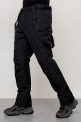 Оптом Полукомбинезон утепленный мужской зимний горнолыжный черного цвета 2405Ch, фото 7