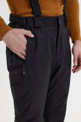 Оптом Полукомбинезон утепленный мужской зимний горнолыжный черного цвета 2405Ch, фото 5