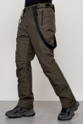 Оптом Полукомбинезон утепленный мужской зимний горнолыжный цвета хаки 2405Kh в Астане, фото 9