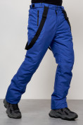 Оптом Полукомбинезон утепленный мужской зимний горнолыжный синего цвета 2405S, фото 10
