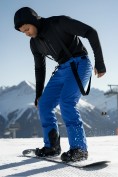 Оптом Полукомбинезон утепленный мужской зимний горнолыжный синего цвета 2405S, фото 3