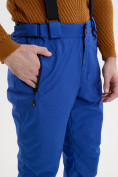 Оптом Полукомбинезон утепленный мужской зимний горнолыжный синего цвета 2405S, фото 15