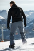 Оптом Полукомбинезон утепленный мужской зимний горнолыжный темно-серого цвета 2405TC, фото 4