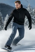 Оптом Полукомбинезон утепленный мужской зимний горнолыжный темно-серого цвета 2405TC