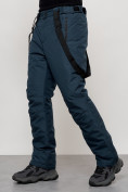 Оптом Полукомбинезон утепленный мужской зимний горнолыжный темно-синего цвета 2405TS, фото 13