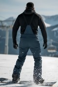 Оптом Полукомбинезон утепленный мужской зимний горнолыжный темно-синего цвета 2405TS, фото 5