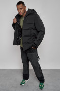 Оптом Куртка мужская зимняя горнолыжная черного цвета 2407Ch