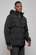 Оптом Куртка мужская зимняя горнолыжная черного цвета 2407Ch, фото 11