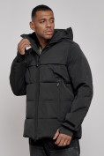 Оптом Куртка мужская зимняя горнолыжная черного цвета 2407Ch, фото 12