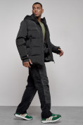 Оптом Куртка мужская зимняя горнолыжная черного цвета 2407Ch во Владивостоке, фото 2