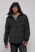 Оптом Куртка мужская зимняя горнолыжная черного цвета 2407Ch, фото 5