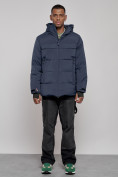 Оптом Куртка мужская зимняя горнолыжная темно-синего цвета 2407TS, фото 11