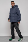 Оптом Куртка мужская зимняя горнолыжная темно-синего цвета 2407TS, фото 12