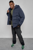 Оптом Куртка мужская зимняя горнолыжная темно-синего цвета 2407TS, фото 15