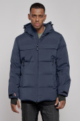 Оптом Куртка мужская зимняя горнолыжная темно-синего цвета 2407TS в Астане, фото 5