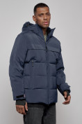 Оптом Куртка мужская зимняя горнолыжная темно-синего цвета 2407TS, фото 6