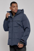 Оптом Куртка мужская зимняя горнолыжная темно-синего цвета 2407TS, фото 7