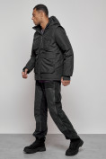 Оптом Куртка - жилетка трансформер 2 в 1 мужская зимняя черного цвета 2409Ch в Екатеринбурге, фото 16