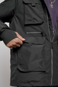 Оптом Куртка - жилетка трансформер 2 в 1 мужская зимняя черного цвета 2409Ch в Екатеринбурге, фото 4