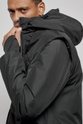 Оптом Куртка - жилетка трансформер 2 в 1 мужская зимняя черного цвета 2409Ch в Екатеринбурге, фото 5