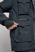 Оптом Куртка - жилетка трансформер 2 в 1 мужская зимняя темно-синего цвета 2409TS в Екатеринбурге, фото 20