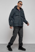 Оптом Куртка - жилетка трансформер 2 в 1 мужская зимняя темно-синего цвета 2409TS в Екатеринбурге, фото 3