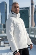 Оптом Горнолыжная куртка мужская зимняя белого цвета 2412Bl, фото 2