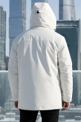 Оптом Горнолыжная куртка мужская зимняя белого цвета 2412Bl, фото 4