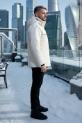 Оптом Горнолыжная куртка мужская зимняя белого цвета 2412Bl, фото 5