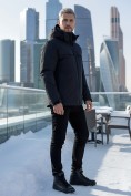 Оптом Горнолыжная куртка мужская зимняя черного цвета 2412Ch, фото 5