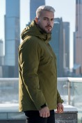 Оптом Горнолыжная куртка мужская зимняя цвета хаки 2412Kh, фото 2