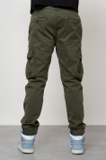 Оптом Джинсы карго мужские с накладными карманами цвета хаки 2413Kh в Перми, фото 6