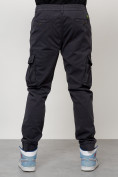 Оптом Джинсы карго мужские с накладными карманами темно-серого цвета 2413TC, фото 8