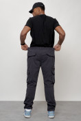Оптом Джинсы карго мужские большого размера темно-серого цвета 2416TC, фото 11