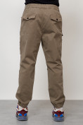 Оптом Джинсы карго мужские с накладными карманами бежевого цвета 2417B в Волгоградке, фото 4