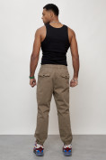 Оптом Джинсы карго мужские с накладными карманами бежевого цвета 2417B, фото 8
