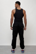 Оптом Джинсы карго мужские с накладными карманами черного цвета 2417Ch в Волгоградке, фото 4