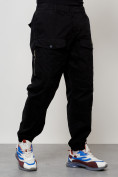 Оптом Джинсы карго мужские с накладными карманами черного цвета 2417Ch во Владивостоке, фото 7