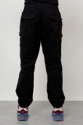 Оптом Джинсы карго мужские с накладными карманами черного цвета 2417Ch в Ульяновске, фото 8