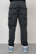 Оптом Джинсы карго мужские с накладными карманами темно-серого цвета 2418TC в Казани, фото 11