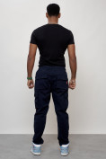 Оптом Джинсы карго мужские с накладными карманами темно-синего цвета 2418TS, фото 12