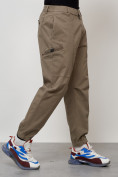 Оптом Джинсы карго мужские с накладными карманами бежевого цвета 2419B, фото 3
